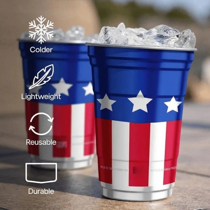 🔥50% OFF Last Day Sale Ice-Cold Reusable Aluminum Party Cups – Stackable, Dishwasher-Safe & Party-Ready