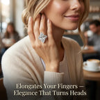 Marquise Cut Three-Stone Moissanite Ring – Effortless Elegance & Comfort Fit