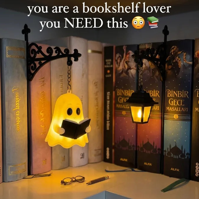 The Original Book Nook Light | Vintage Streetlight & Cozy Reading Ghost
