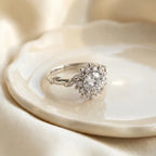 The Eternal Crown Halo Ring – Hand-Set Artisan Solitaire
