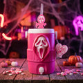 Horror Themed 12oz Can Holder with Lid and Straw, Double-Wall Vacuum Insulated Stainless Steel Tumbler for Cans and Cold Drinks