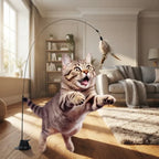 Interactive Suction Cup Flying Bird Cat Toy – 10-in-1 Hands-Free Feather Wand for Indoor Cats