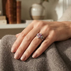 🔥 LAST DAY — 90% OFF 🔥 Reversible Pink Gemstone & Diamond Magic Cube Statement Ring | 18K White Gold Plated Luxury Jewelry for Women