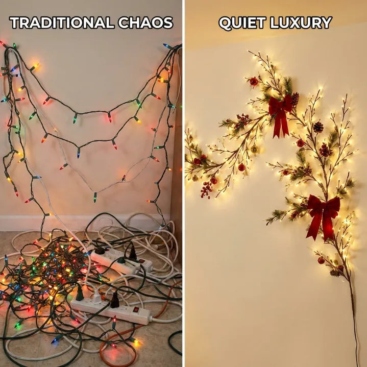 Lighted Willow Vine Wall Garland – Flexible 144 LED Tree Branch Lights with Remote & Timer for Cozy Room & Holiday Decor