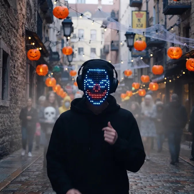 The Ultimate Cyberpunk LED Mask With Gesture Sensing (50+ Faces)
