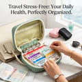 Waterproof Travel Pill & Vitamin Organizer Set --Your Daily Wellness Companion, Wherever Life Takes You