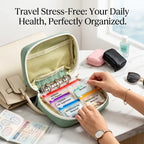 Waterproof Travel Pill & Vitamin Organizer Set --Your Daily Wellness Companion, Wherever Life Takes You