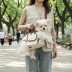 Hands-Free Dog Shoulder Harness Carrier – 2-in-1 Breathable Mesh Front Bag & Vest with Adjustable Strap for Small Dogs & Puppies-Last Day Sale-90% OFF🔥