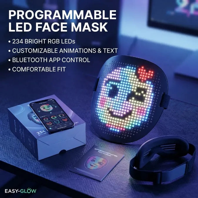 The Ultimate Cyberpunk LED Mask With Gesture Sensing (50+ Faces)