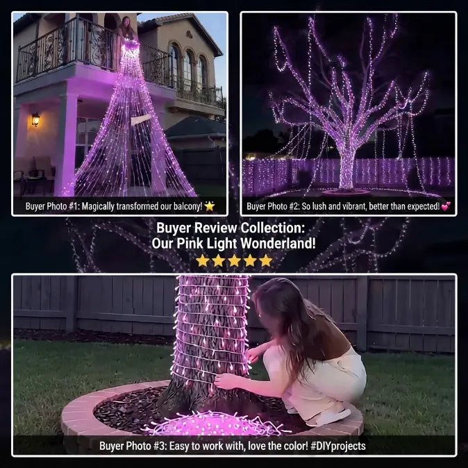 Ultra-Bright LED Waterfall Lights — Outdoor Cascading Hanging Fairy Lights with Remote-Last Day Sale-50% OFF🔥
