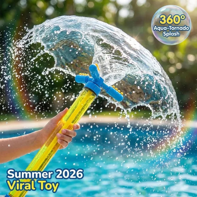 360° Tornado Splash Water Blaster - Capacity Quick-Reload Water Cannon for Summer Pool & Beach Battles