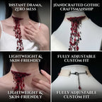 Gothic Blood Drip Crystal Choker – Instant Vampire Illusion Choker (No-Mess & Skin-Friendly)-Last Day Sale-90% OFF🔥