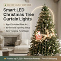 ✨Last Day 50% OFF✨ Smart LED Christmas Tree Curtain Lights | 60-Second Setup & App-Controlled Pixel Art