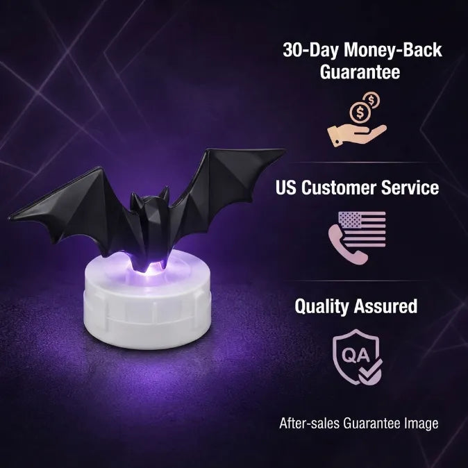 Light-Up 3D Halloween Bat Wall Decals with Twinkling LED Lights – 100% Wall-Safe & Reusable