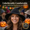 Modern Wide-Brim Witch Hat | Breathable, Shape-Regulating & All-Day Comfortable Costume & Fashion Accessory