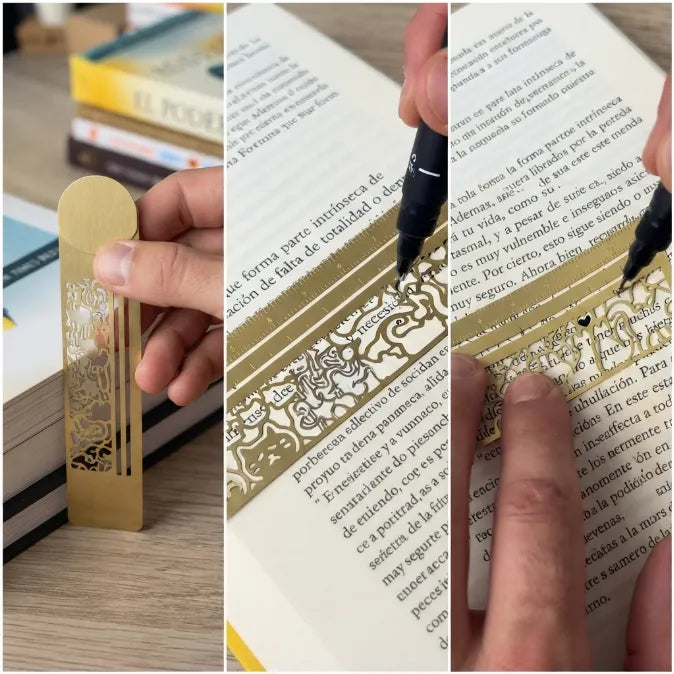 Vintage Gold Metal Bookmark with Cat Silhouette — Handcrafted Laser-Cut Page Holder & Book Clip | The Ultimate Thoughtful Gift for Book Lovers-Last Day Sale-50% OFF🔥