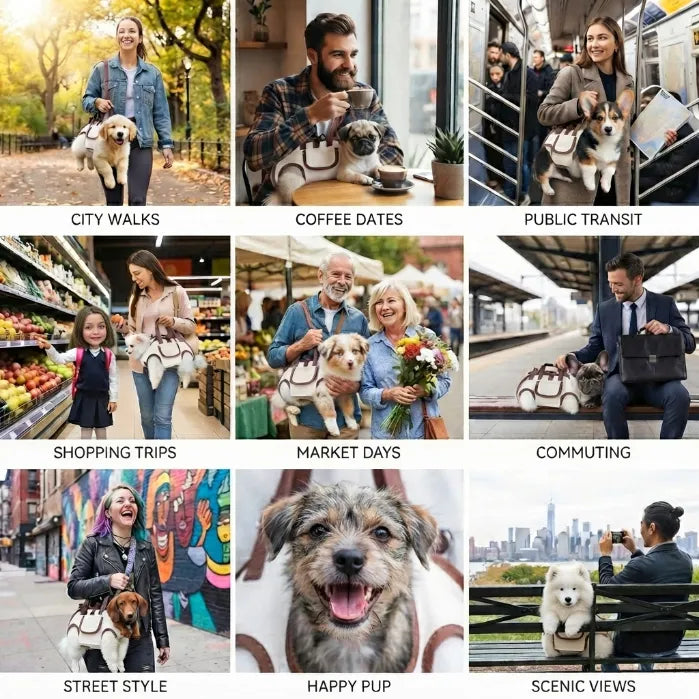 Hands-Free Dog Shoulder Harness Carrier – 2-in-1 Breathable Mesh Front Bag & Vest with Adjustable Strap for Small Dogs & Puppies-Last Day Sale-90% OFF🔥