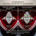 Vintage Marquise Moissanite Ring | Slenderizing  Luxury for Women