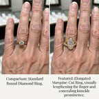 🔥 LAST DAY — 90% OFF 🔥 Vintage 2.57ct Marquise Step Cut Heirloom Engagement Ring in 18K Gold