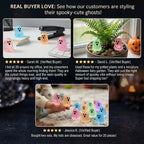 20-Piece Set of Glow-in-the-Dark Mini Ghost Figurines | Cute Halloween Desktop and Home Decor