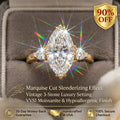 Vintage Marquise Moissanite Ring | Slenderizing  Luxury for Women