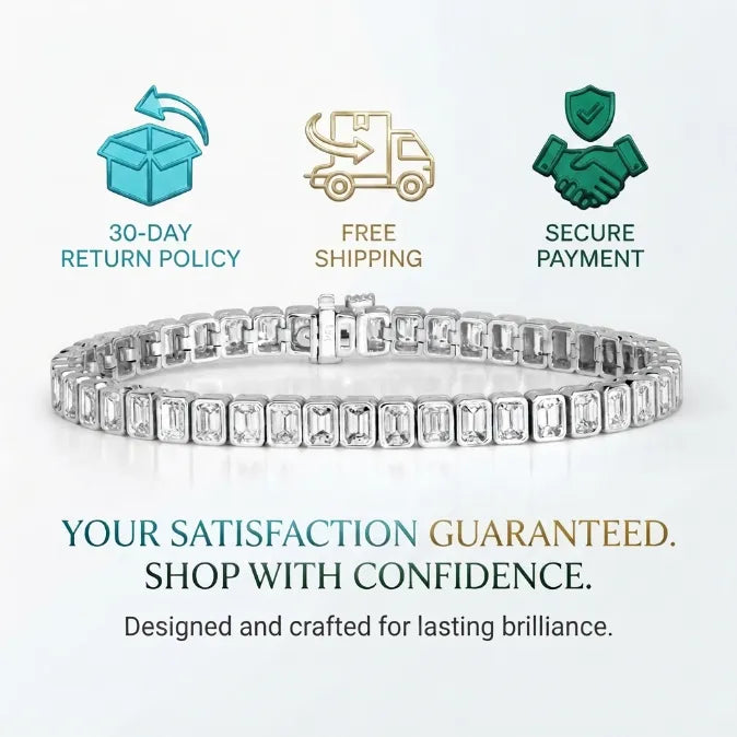🔥 LAST DAY — 90% OFF 🔥Emerald-Cut Bezel Tennis Bracelet | 14K Gold Plated, Waterproof & Tarnish-Free Everyday Luxury