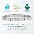 🔥 LAST DAY — 90% OFF 🔥Emerald-Cut Bezel Tennis Bracelet | 14K Gold Plated, Waterproof & Tarnish-Free Everyday Luxury