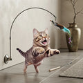 Interactive Suction Cup Flying Bird Cat Toy – 10-in-1 Hands-Free Feather Wand for Indoor Cats