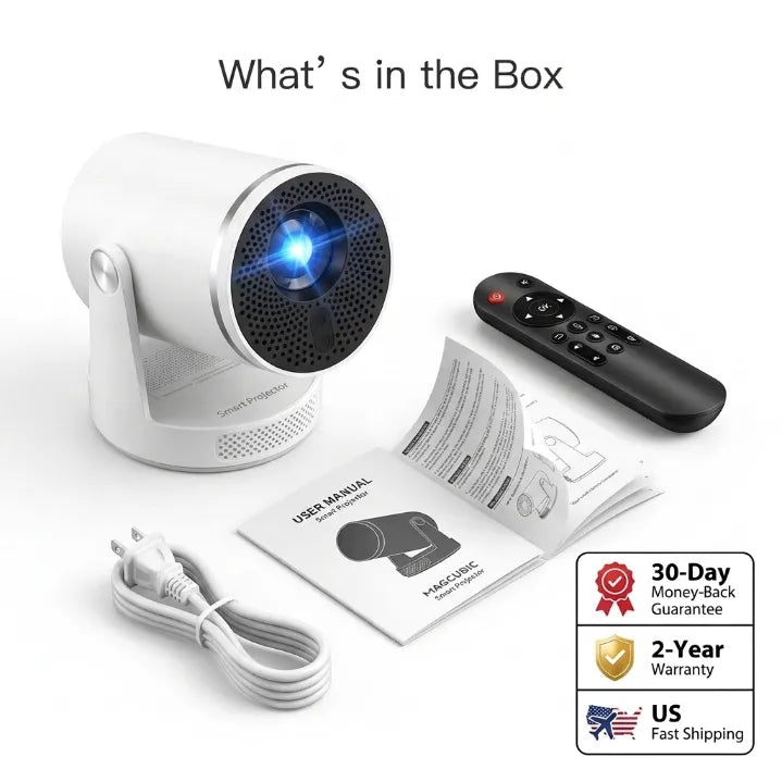 Halloween Edition Smart 1080P Mini Projector | 220° Rotatable Auto-Focus Outdoor & Window Movie Theater for Bedroom, Camping & Parties