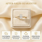 2.5 CT Oval Cut Moissanite Engagement Ring — Flora Twist Band, 14K Gold Finish (Everyday Luxury)
