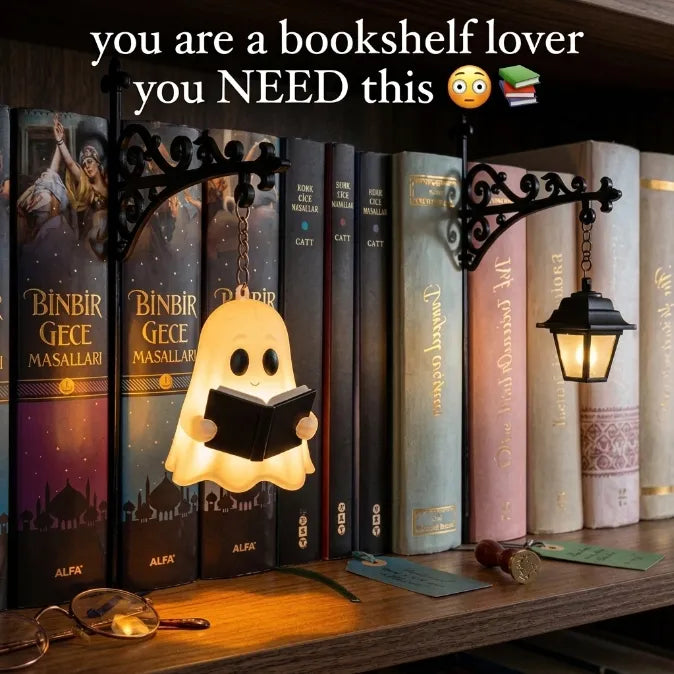 The Original Book Nook Light | Vintage Streetlight & Cozy Reading Ghost