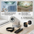 Smart 180° Rotatable HD Projector for Ceiling – WiFi 6 & Bluetooth, Auto Keystone, 4K Support for Home & Bedtime Reading