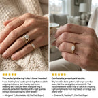 Modern V-Tip Marquise Accent Ring | Stackable Pinky & Wedding Band Companion
