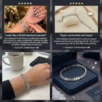 🔥 LAST DAY — 90% OFF 🔥D-Color Moissanite Tennis Bracelet – Brilliant Diamond-Like Sparkle, 14K Gold Plated & Hypoallergenic