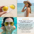 Polarized Aviator Swim Goggles – Anti-Fog, 100% Leak-Proof & Zero Eye Pressure