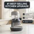 Palm Soap Dispensing Brush with Countertop Storage Caddy
