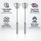 The Effortless Semi-Automatic Whisk™ | 360° Rotating Hand Push Blender & Frother for Baking, Coffee & Eggs