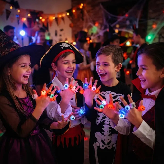 LED Light-Up Halloween Rings (The #1 Non-Candy Party Favor)