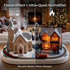 Volcano Flame Essential Oil Diffuser & Cool Mist Humidifier | Warm Ambient Flame Light