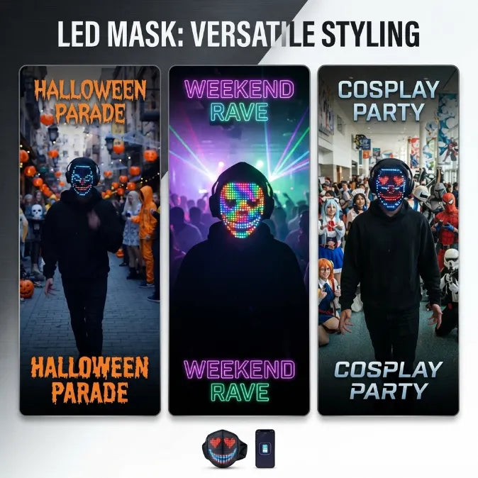 The Ultimate Cyberpunk LED Mask With Gesture Sensing (50+ Faces)