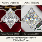 Marquise Cut Three-Stone Moissanite Ring – Effortless Elegance & Comfort Fit
