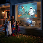 Halloween Edition Smart 1080P Mini Projector | 220° Rotatable Auto-Focus Outdoor & Window Movie Theater for Bedroom, Camping & Parties