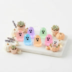 20-Piece Set of Glow-in-the-Dark Mini Ghost Figurines | Cute Halloween Desktop and Home Decor
