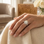 The Eternal Crown Halo Ring – Hand-Set Artisan Solitaire