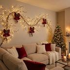 Lighted Willow Vine Wall Garland – Flexible 144 LED Tree Branch Lights with Remote & Timer for Cozy Room & Holiday Decor