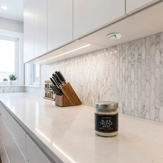 Under-Cabinet Jar Opener - Effortless 1-Second Lid Remover for Weak Hands & Arthritis (Concealed Space-Saving Design)