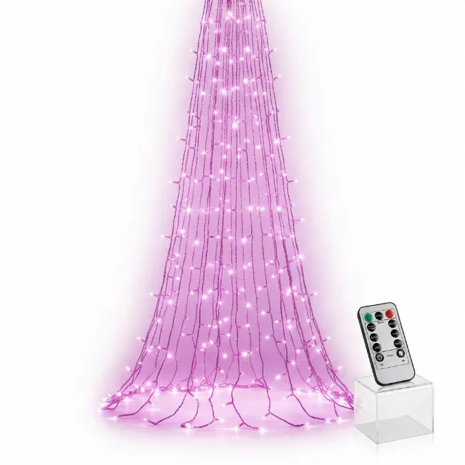 Ultra-Bright LED Waterfall Lights — Outdoor Cascading Hanging Fairy Lights with Remote-Last Day Sale-50% OFF🔥