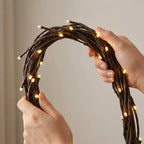Lighted Willow Vine Wall Garland – Flexible 144 LED Tree Branch Lights with Remote & Timer for Cozy Room & Holiday Decor