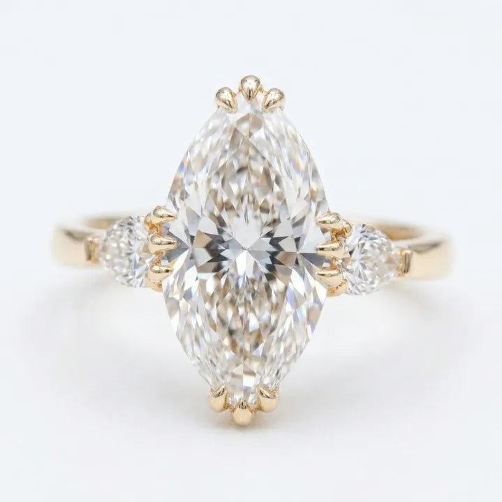 Vintage Marquise Moissanite Ring | Slenderizing  Luxury for Women