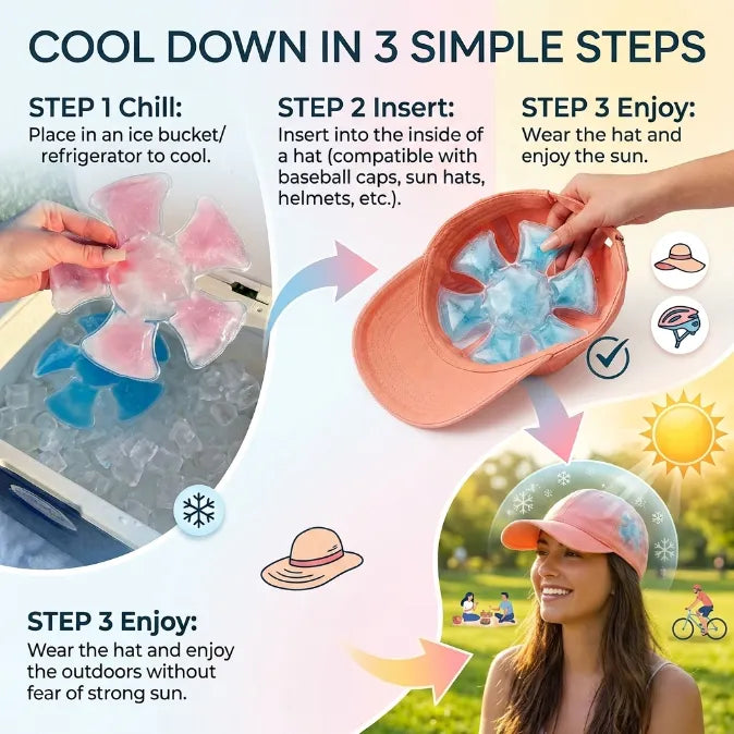 Premium Soothing Cooling Crown – Ergonomic Gel Insert for All-Day Outdoor Comfort
